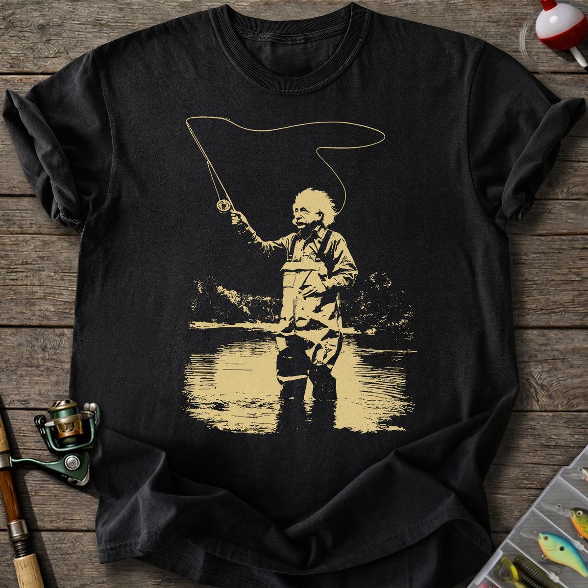 Einstein Fishing T-Shirt