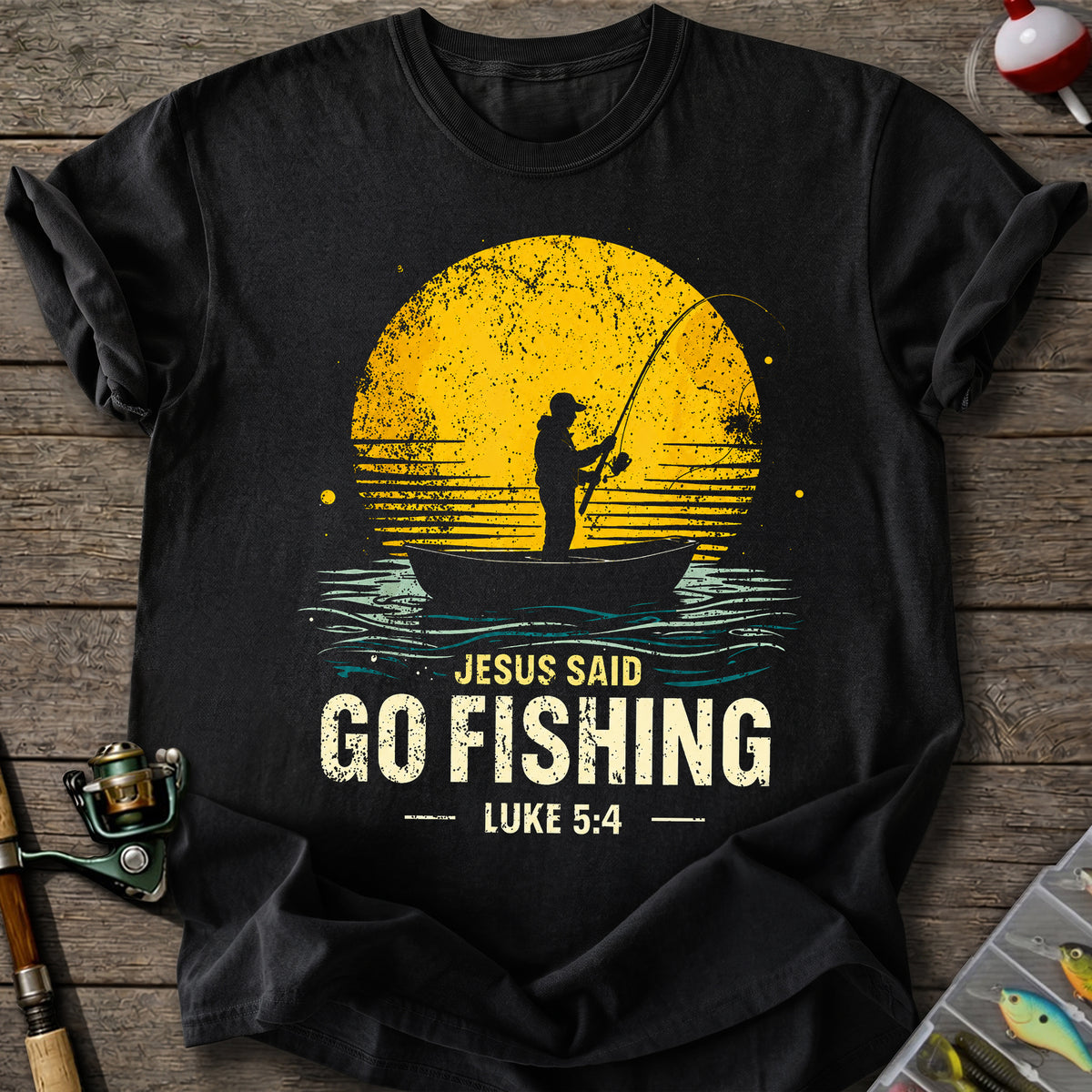 Jesus Go Fishing T-Shirt