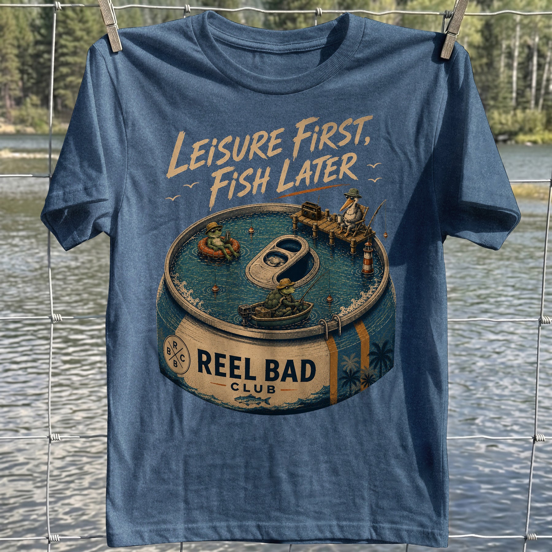 Leisure First, Fish Later T-shirt