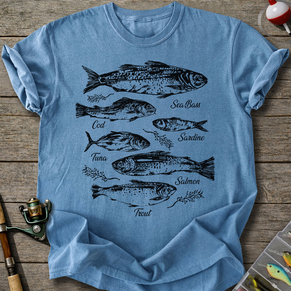 Vintage Fish Species T-shirt