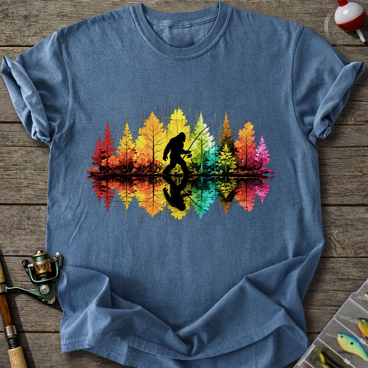 Bigfoot Fishing T-Shirt