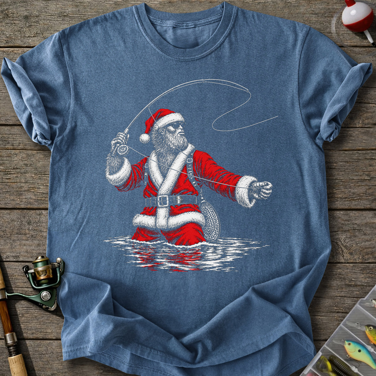 Santa Fly Fishing T-Shirt