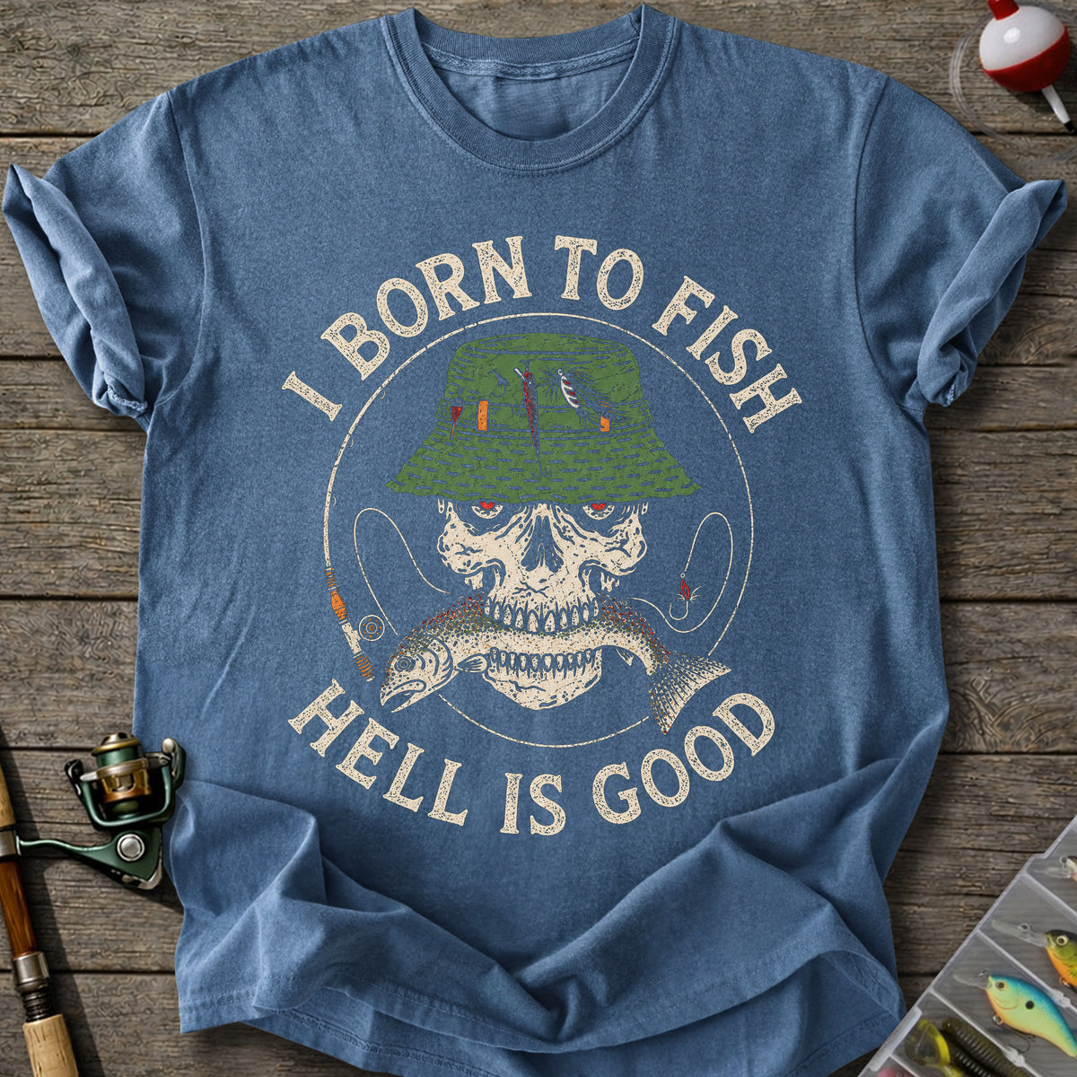 Fishing Skull T-Shirt