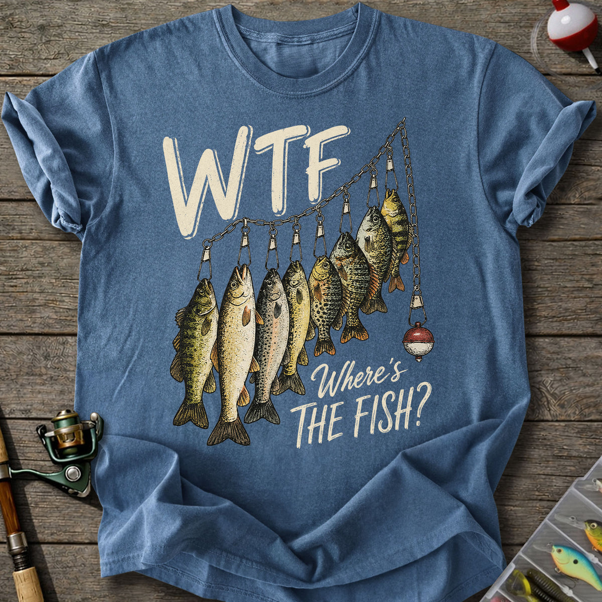 WTF Fish Chain T-Shirt