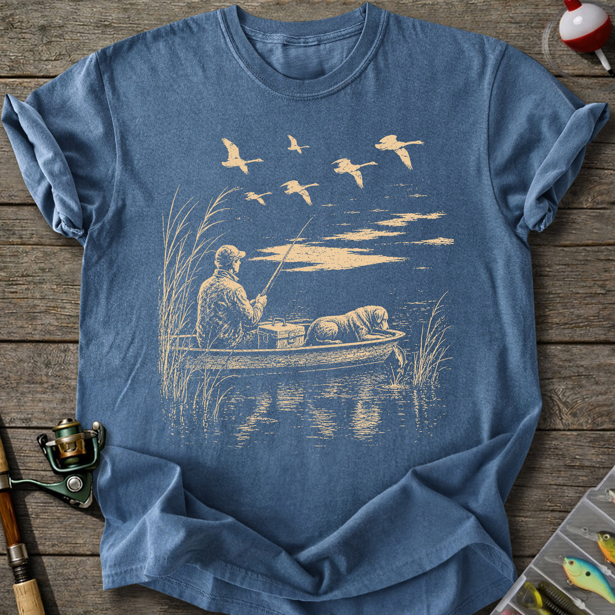 Fishing With Dog T-Shirt