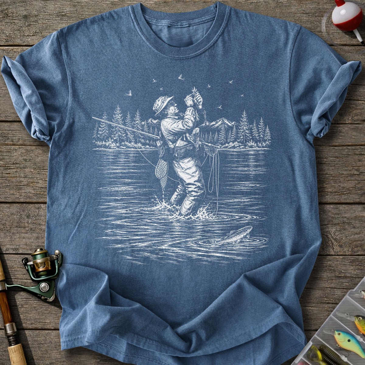 River Fly Fishing T-Shirt