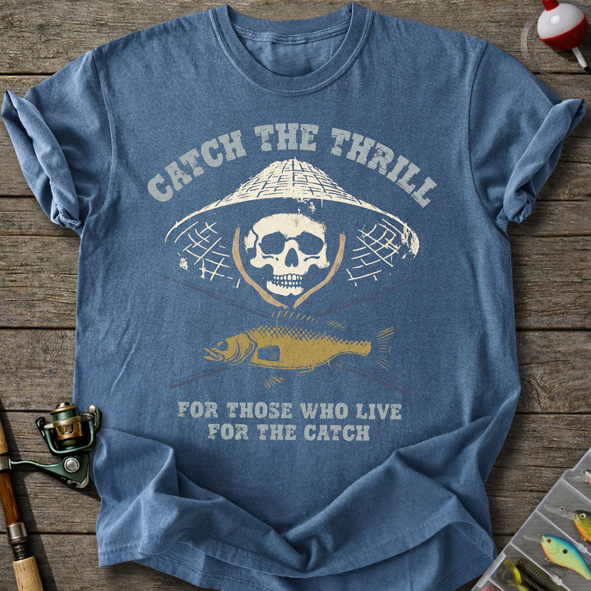 Fishing Thrill Skull T-Shirt