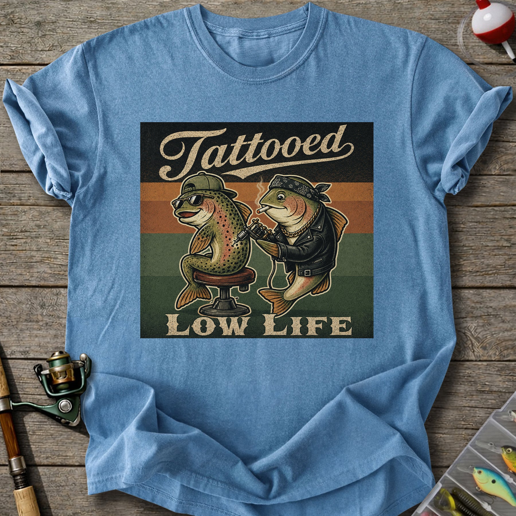 Retro Tattoo Fish T-shirt