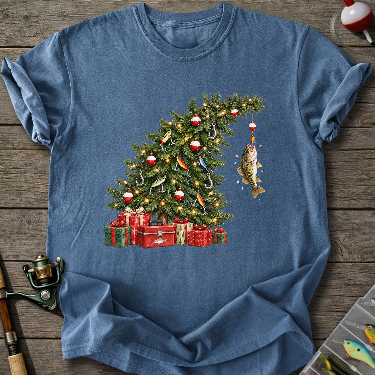 Fishing Lure Christmas T-Shirt