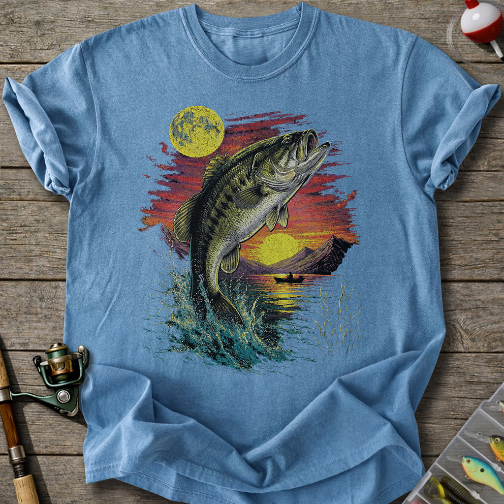 Retro Lake Bass T-Shirt
