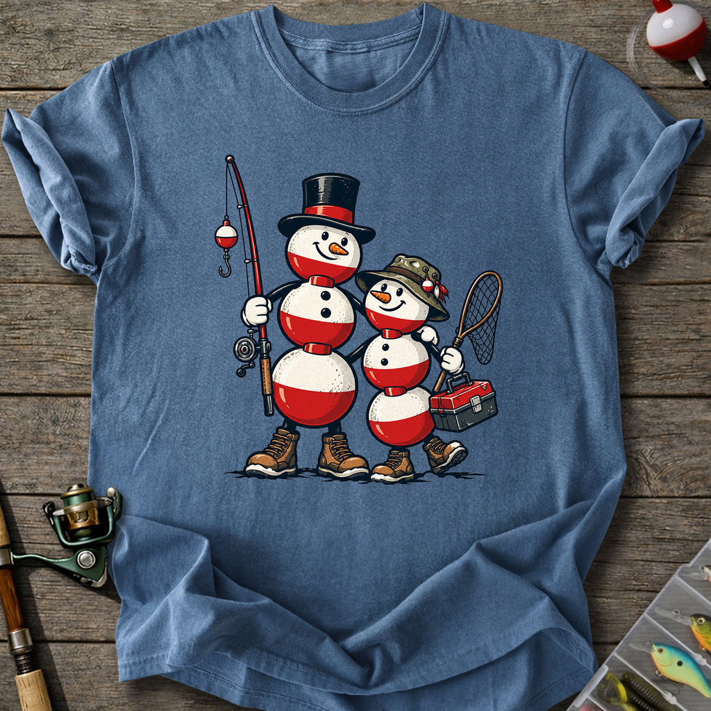 Fishing Snowmen T-Shirt