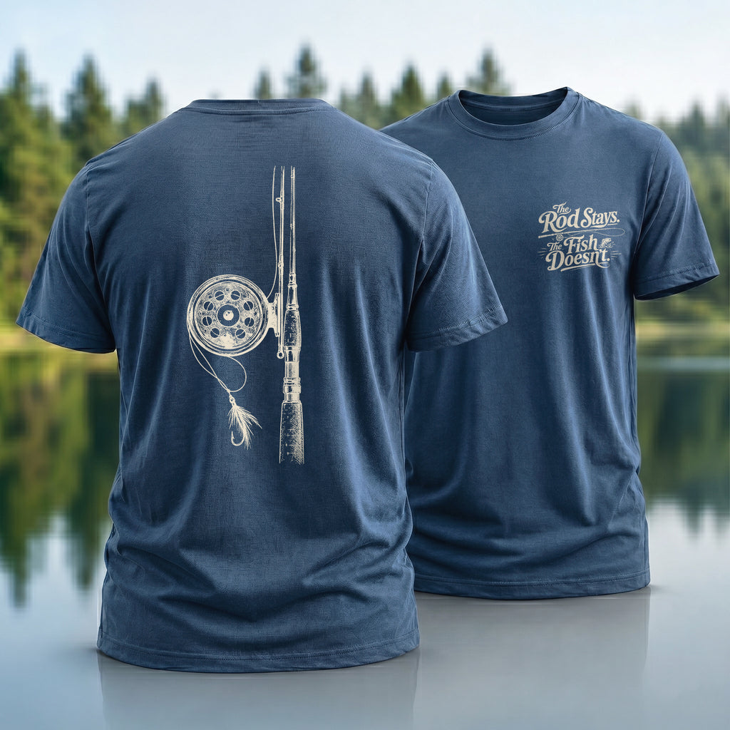 The Rod Stays The Fish Doesn’t T-shirt