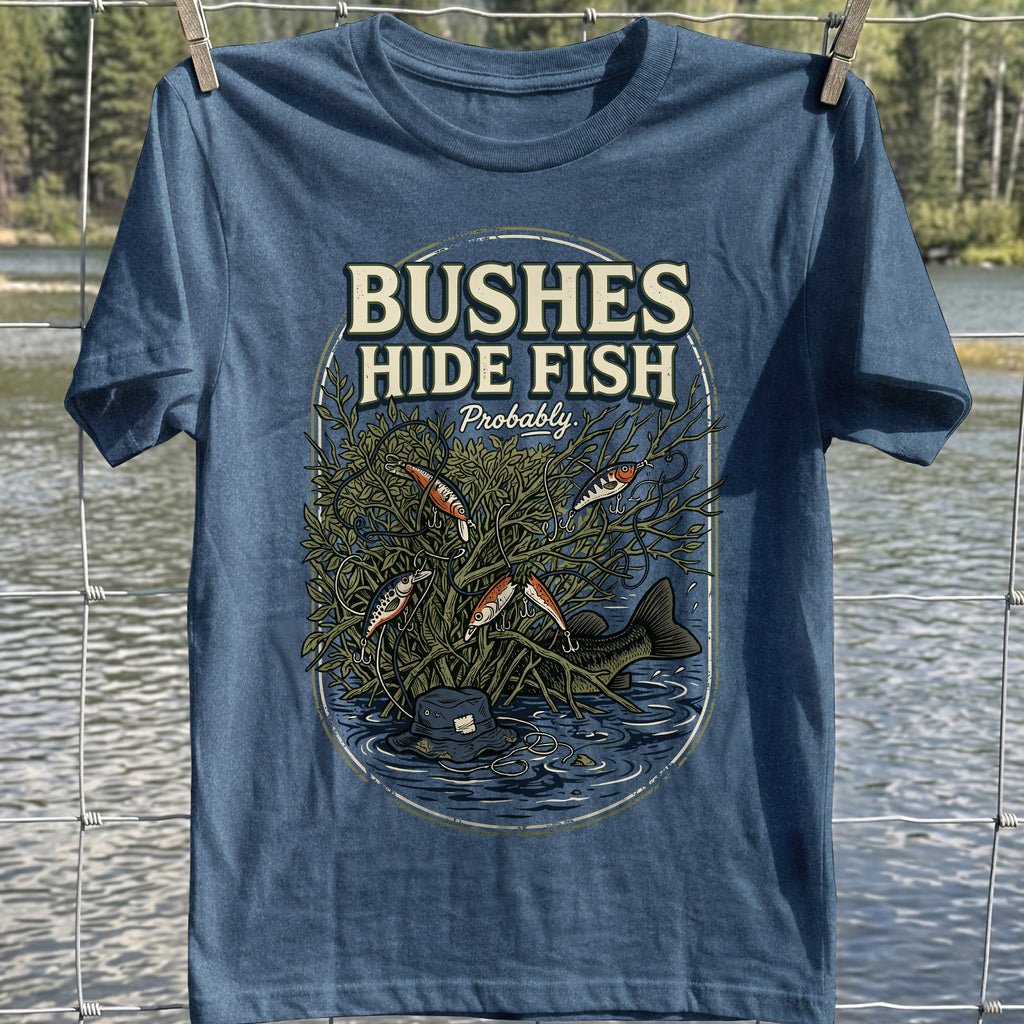 Bushes Hide Fish T-shirt
