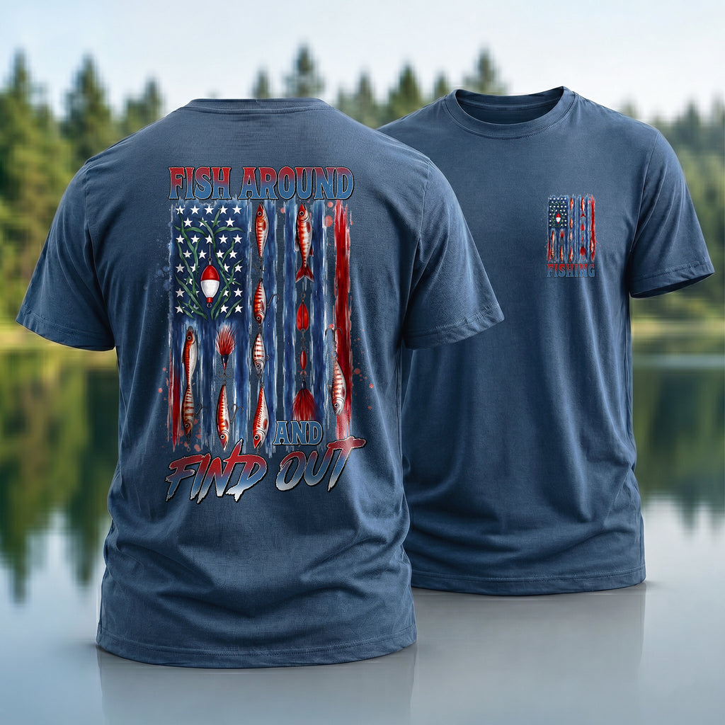 USA Fishing Flag T-Shirt