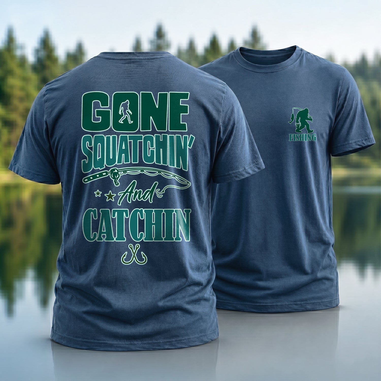Bigfoot Fishing T-Shirt