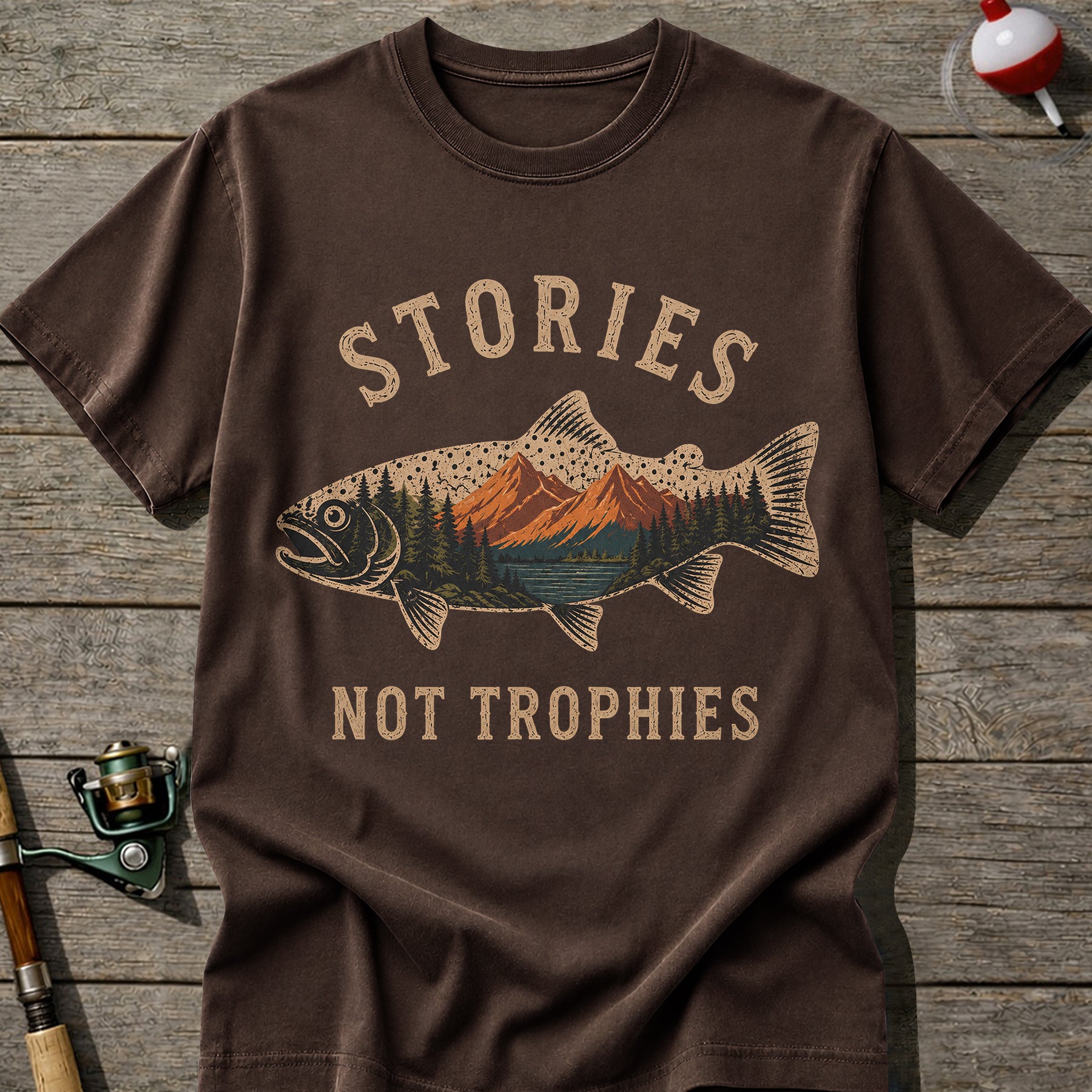 Stories Not Trophies Fishing T-shirt