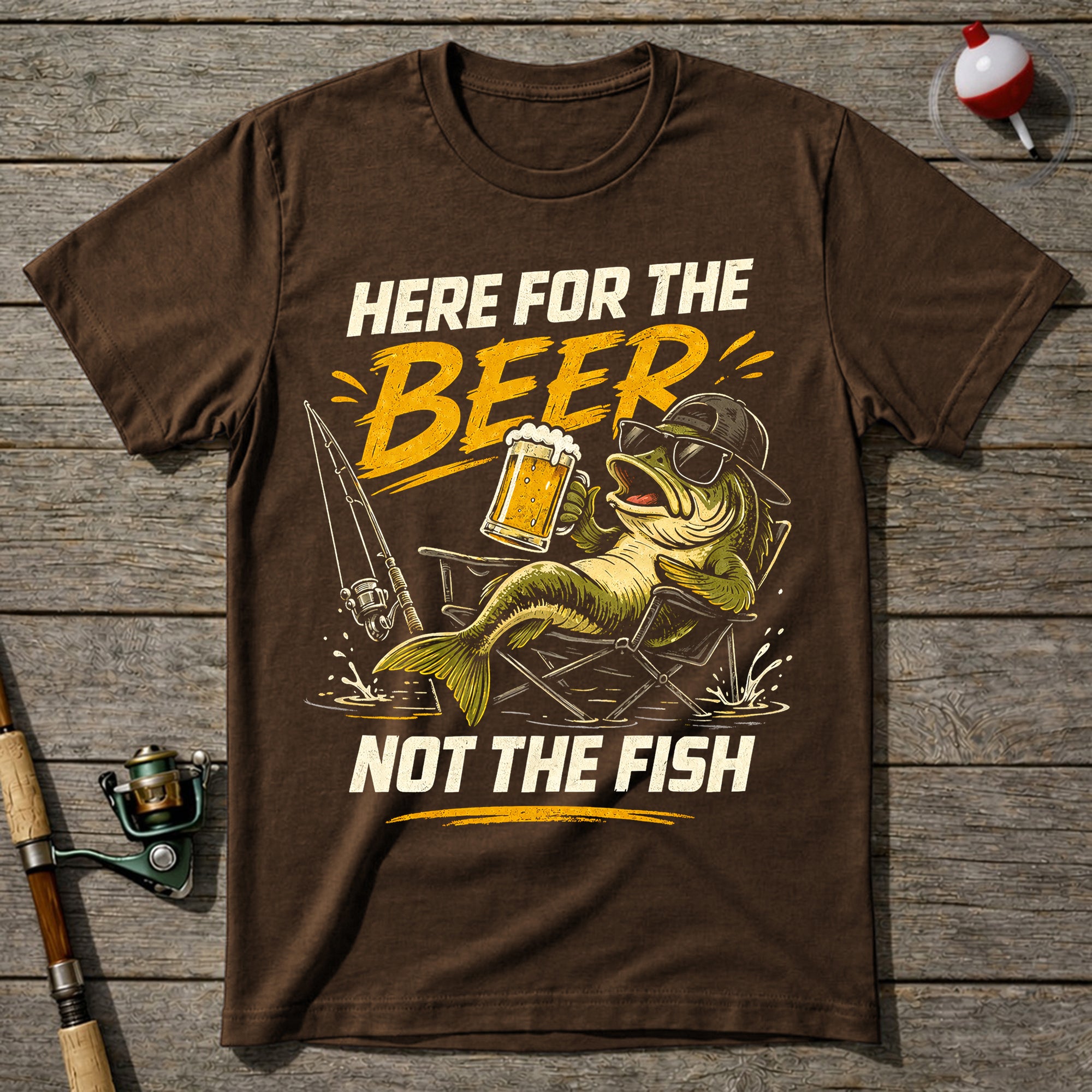 Here For The Beer Not The Fish T-Shirt