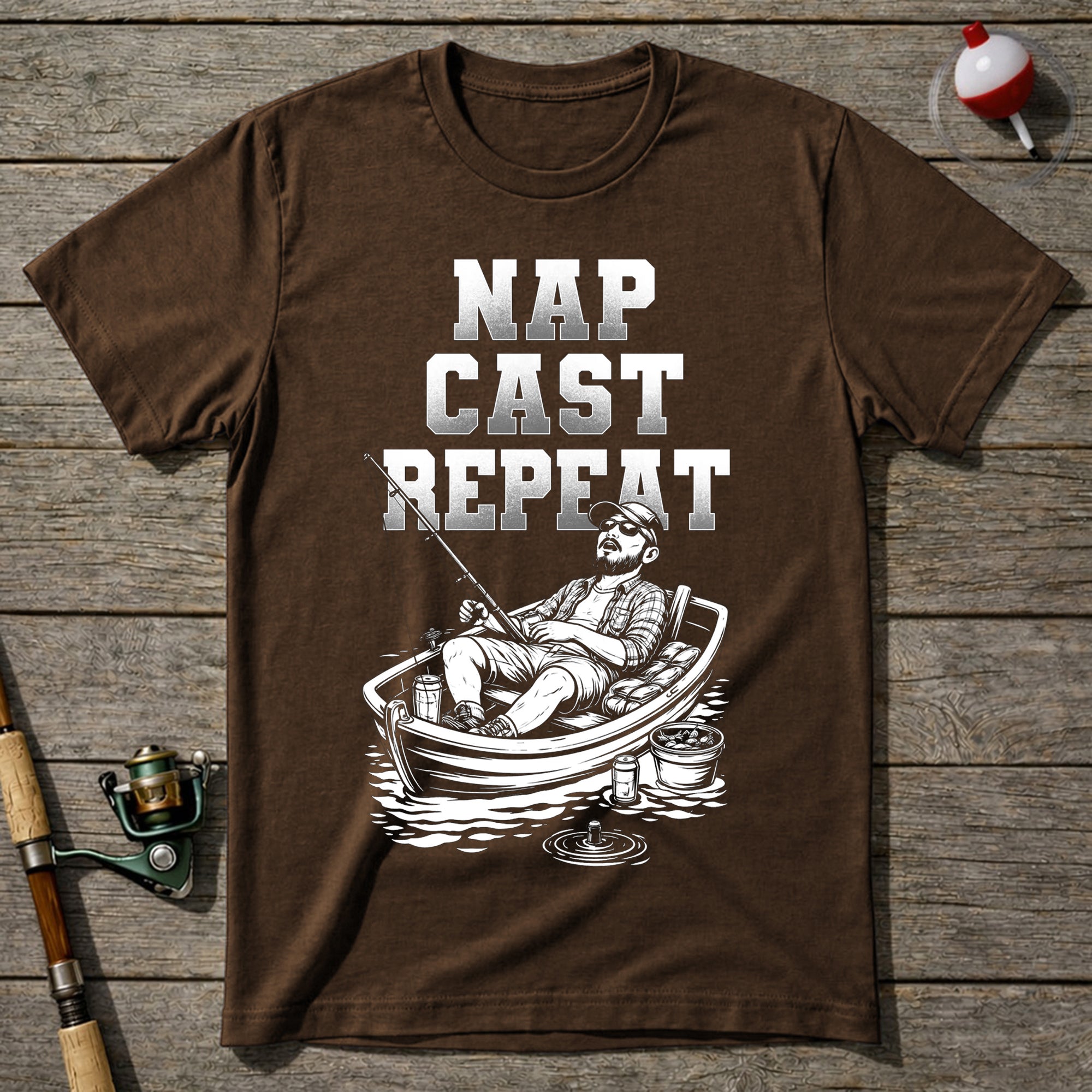 Nap Cast Repeat Fishing T-Shirt