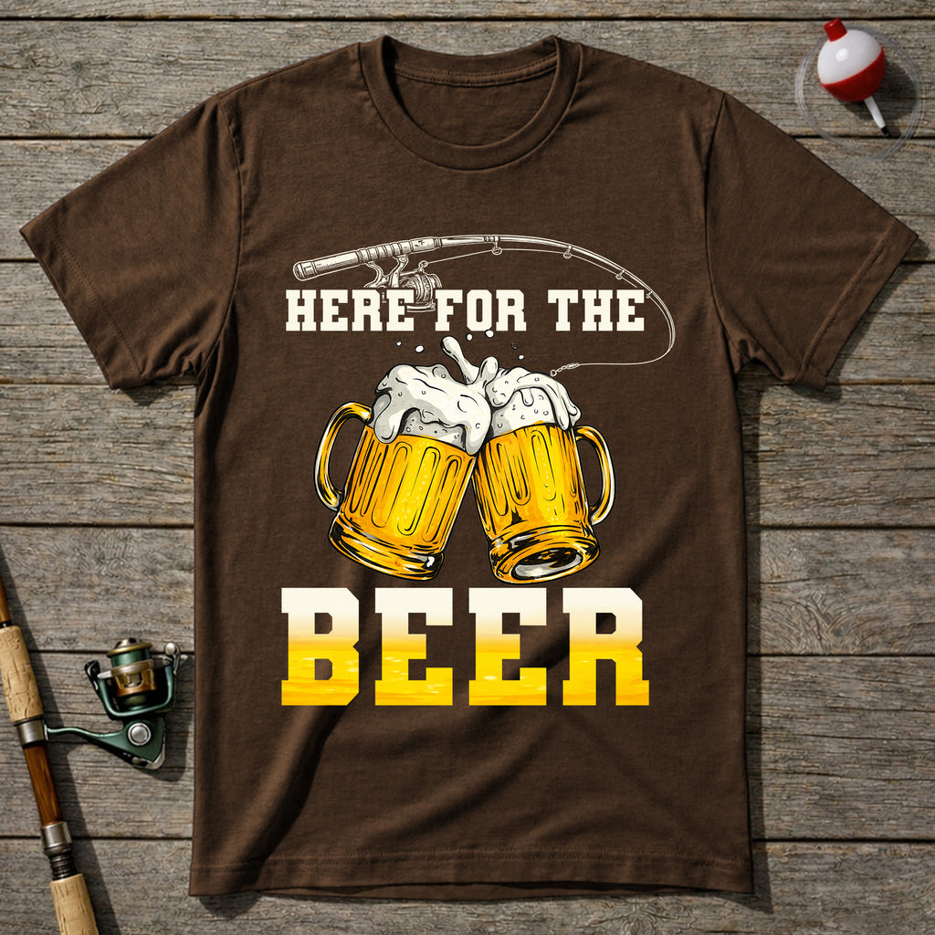 Here For The Beer Fishing T-Shirt