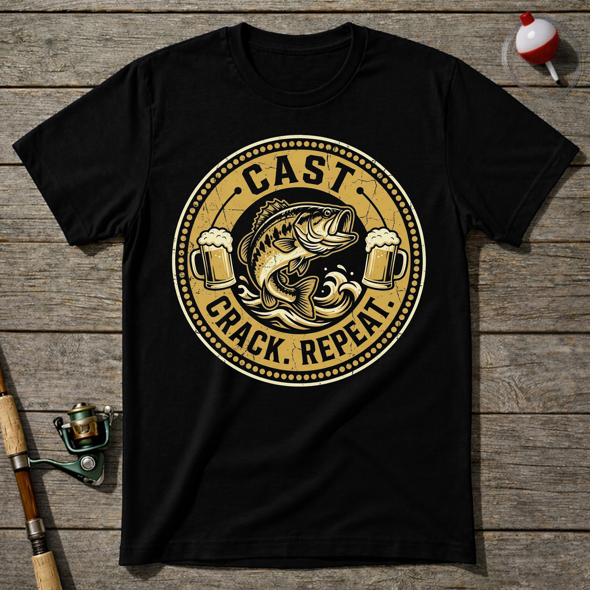 Cast Crack Repeat T-Shirt — Maroon