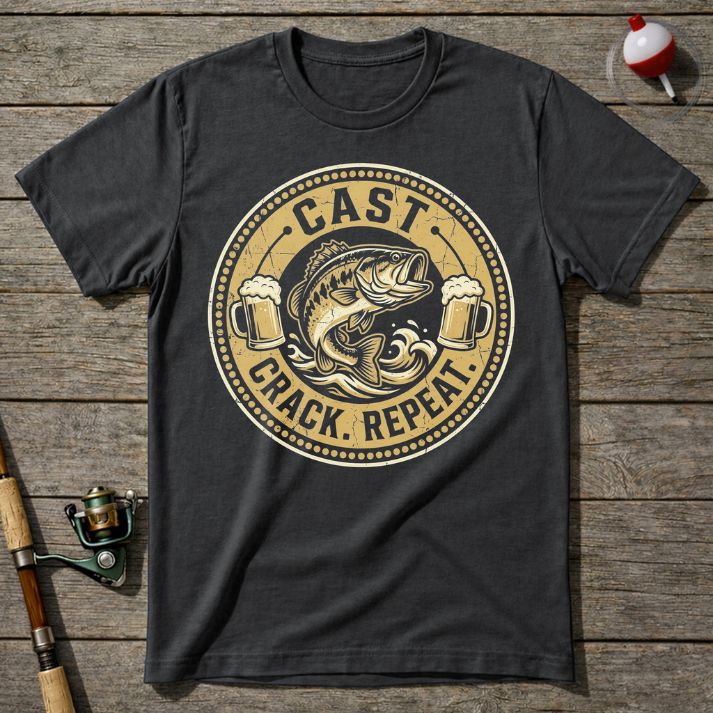 Cast Crack Repeat T-Shirt — Charcoal