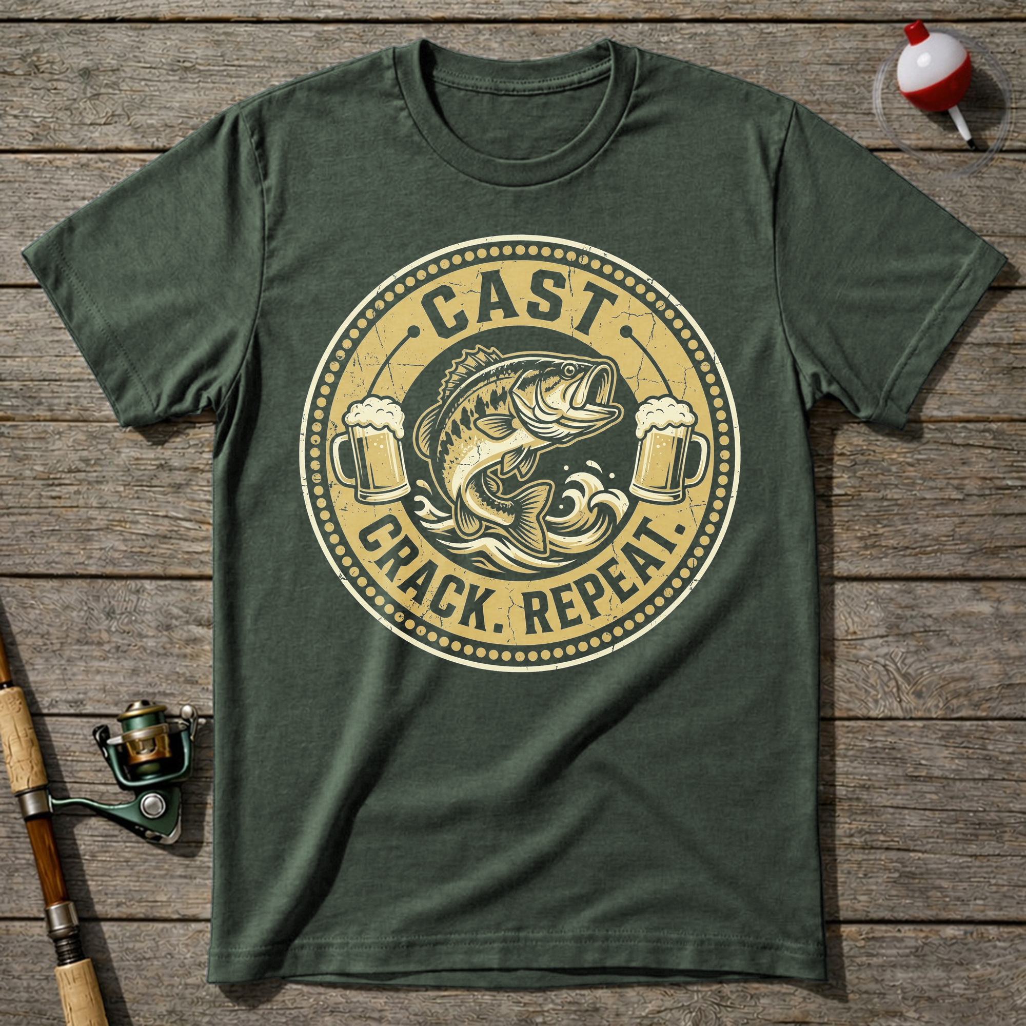 Cast Crack Repeat T-Shirt — Military Green