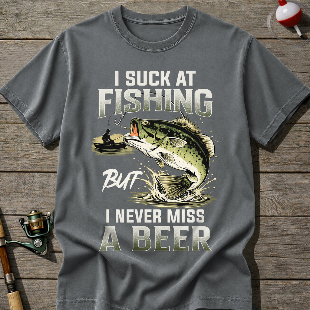 Suck At Fishing Love Beer T-Shirt