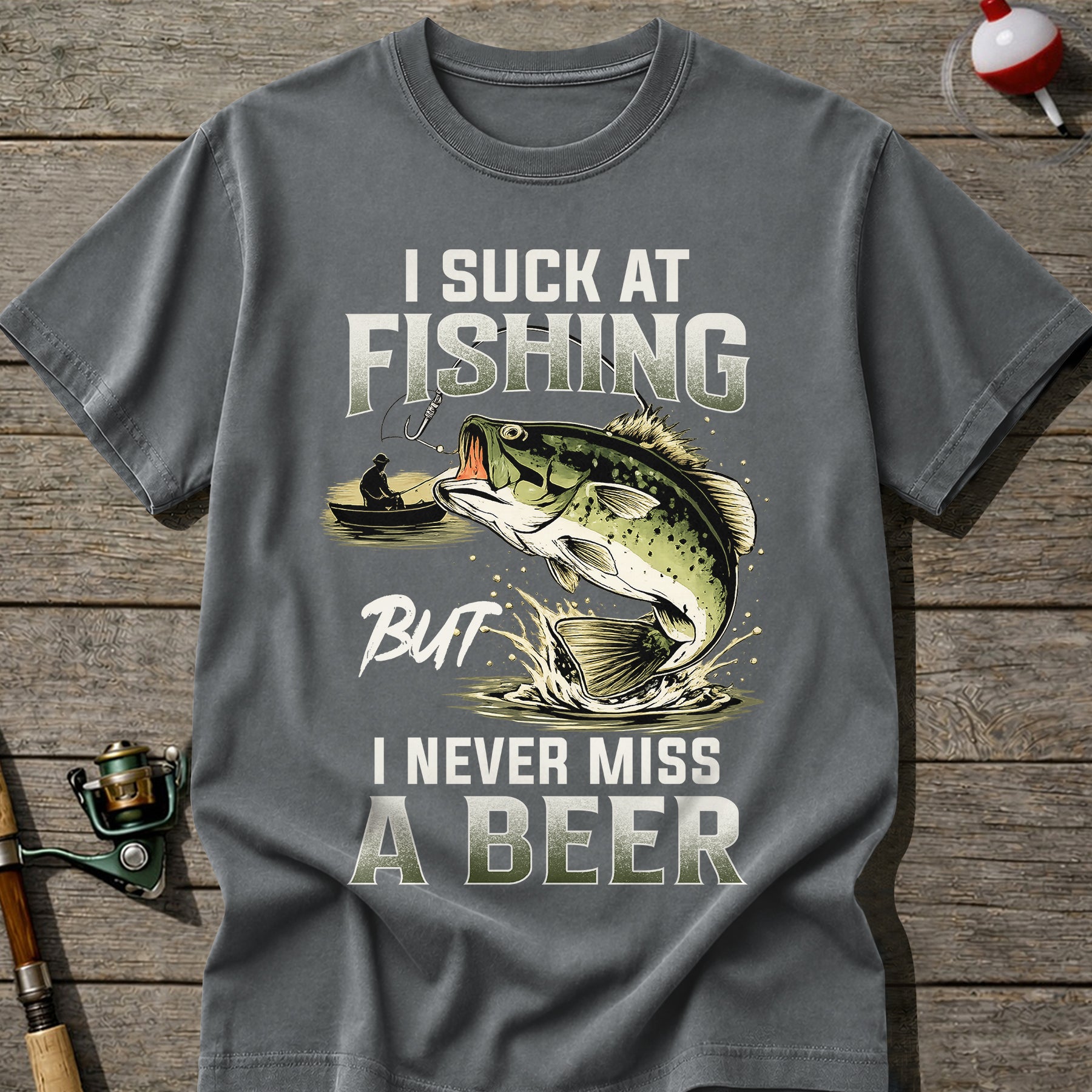 Suck At Fishing Love Beer T-Shirt