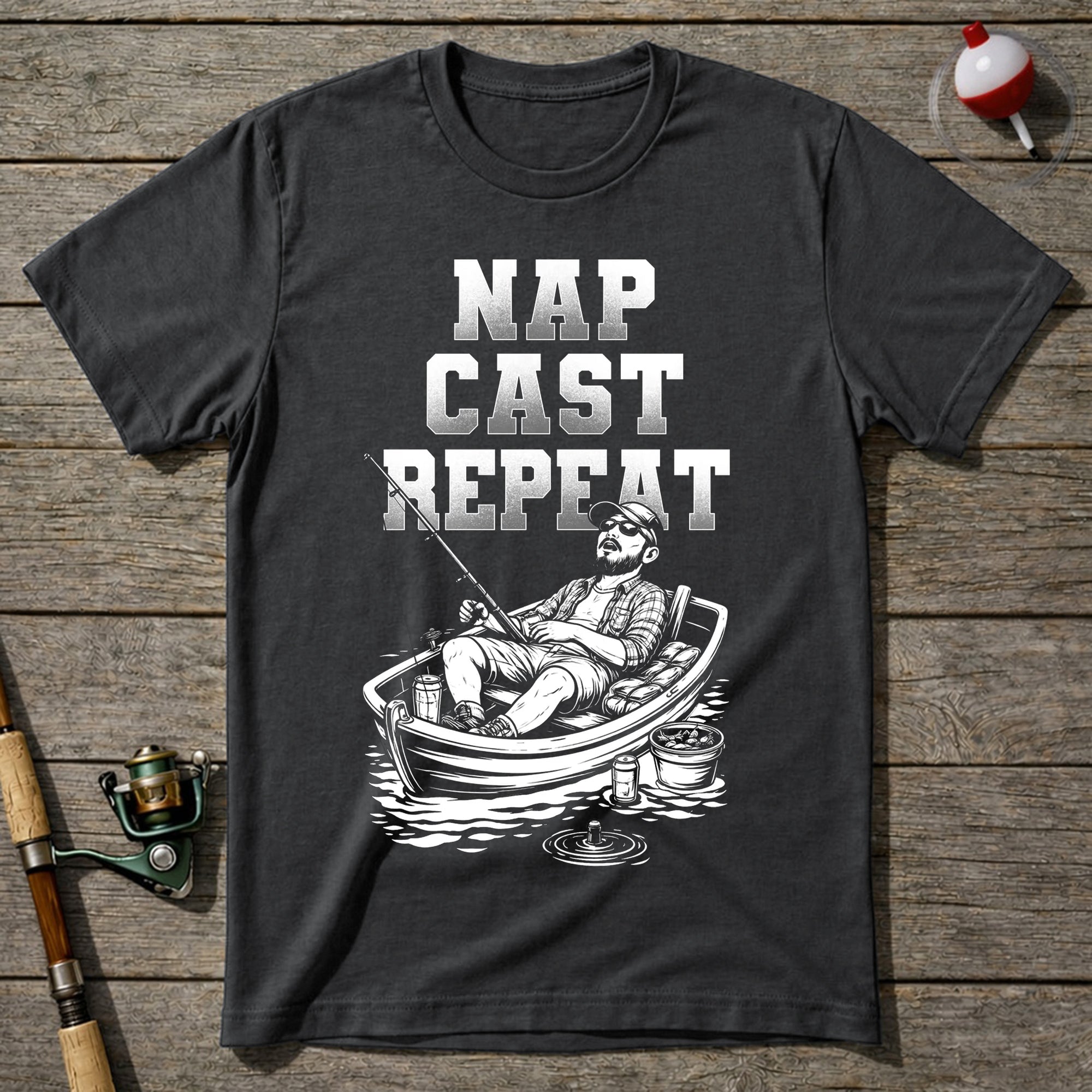 Nap Cast Repeat Fishing T-Shirt