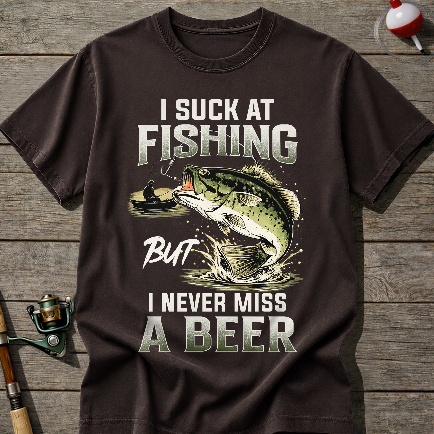 Suck At Fishing Love Beer T-Shirt
