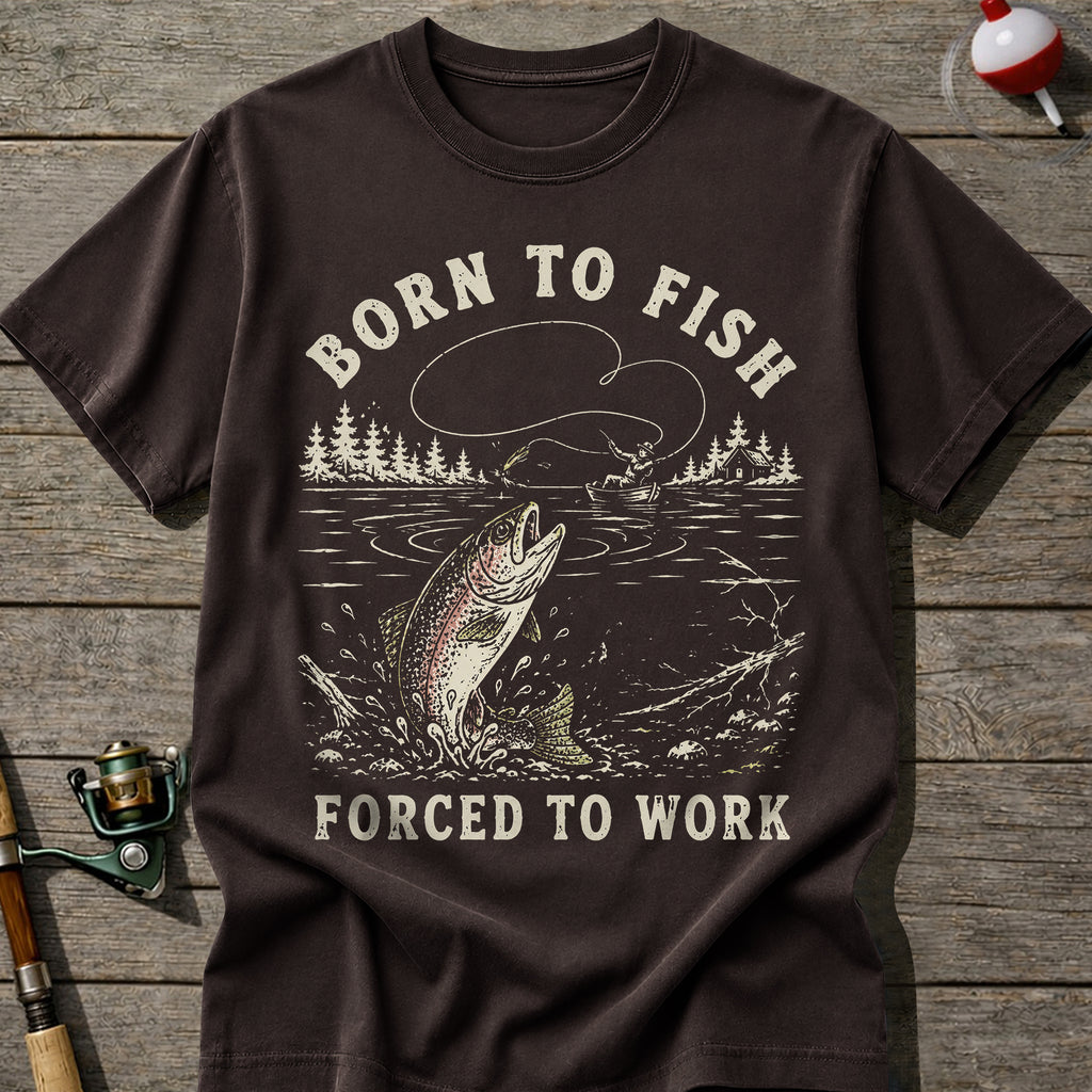 Forced To Work Fishing T-shirt