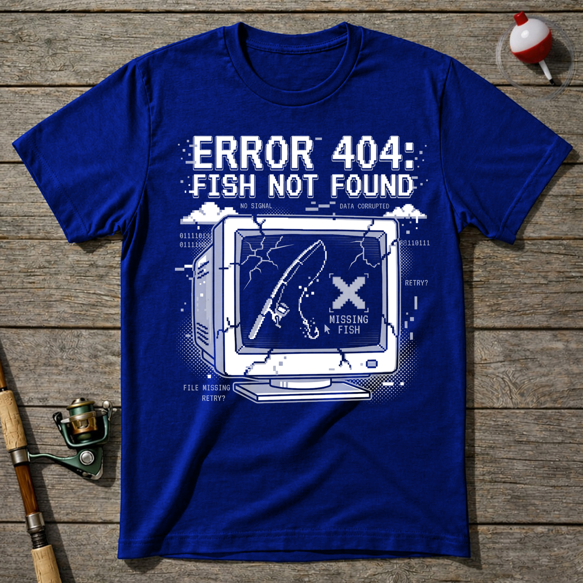 Error 404 Fish Not Found T-Shirt — Royal Blue