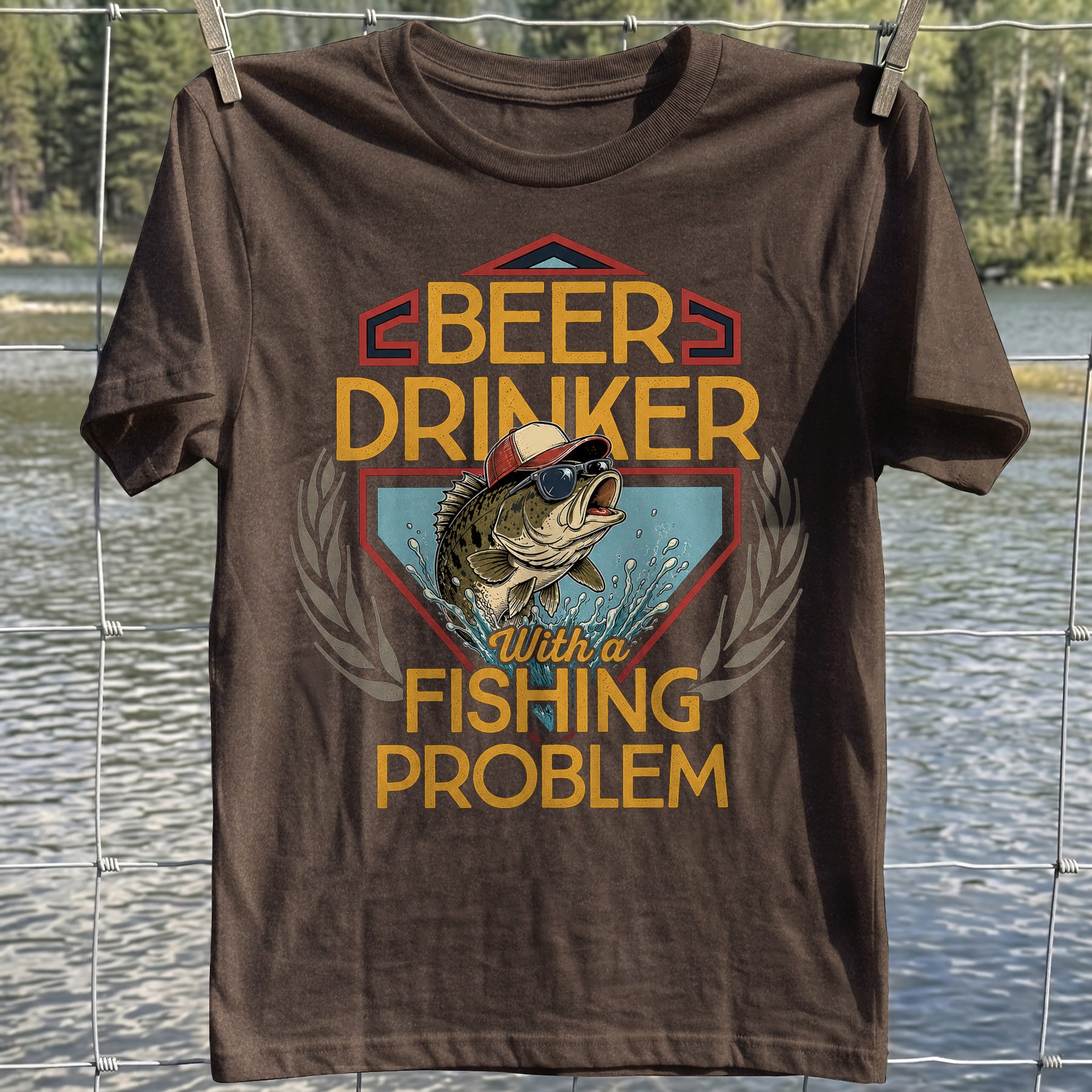 Beer Drinker Fishing Problem T-shirt