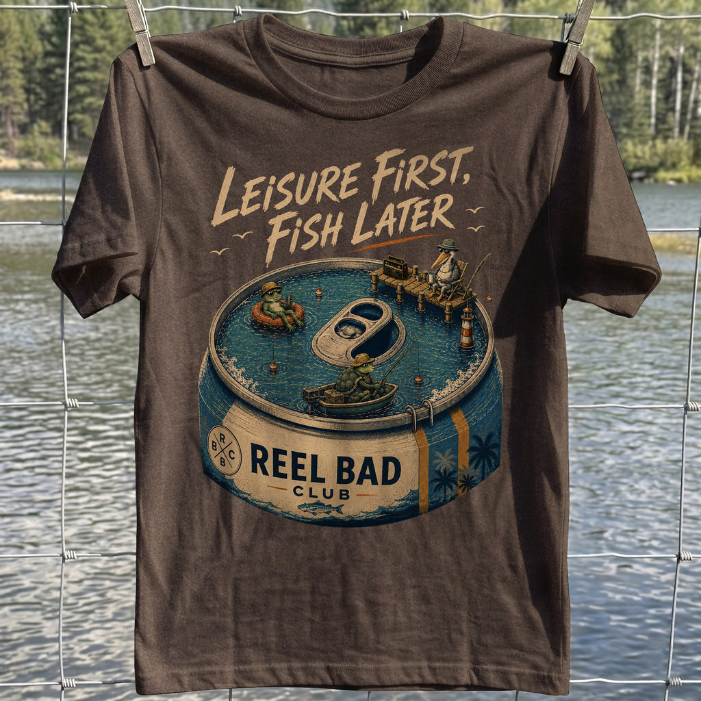 Leisure First, Fish Later T-shirt