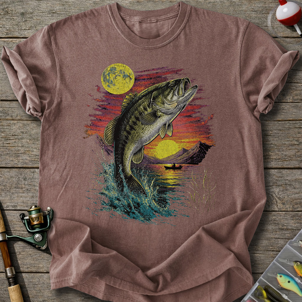 Retro Lake Bass T-Shirt