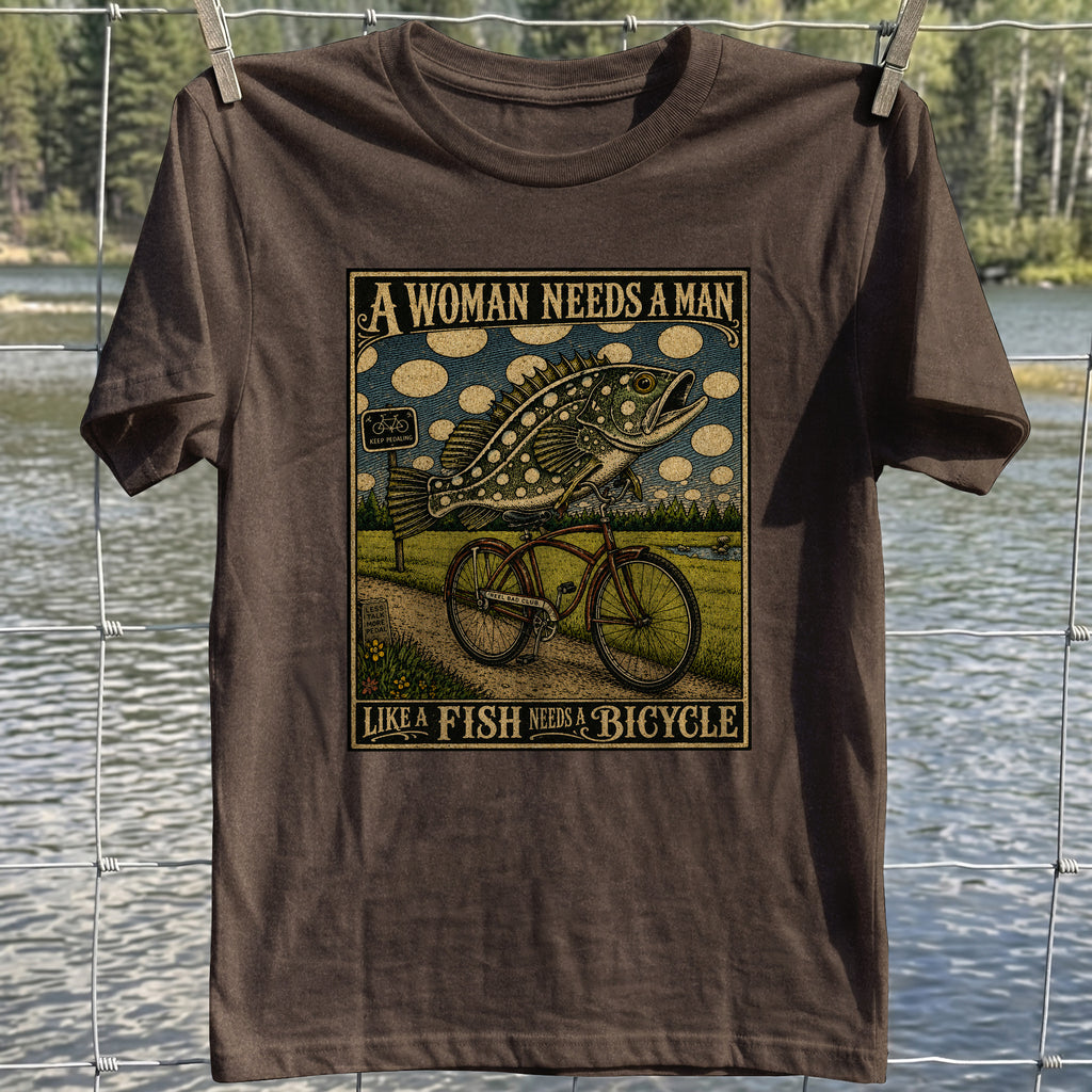 Fish Needs Bicycle T-shirt