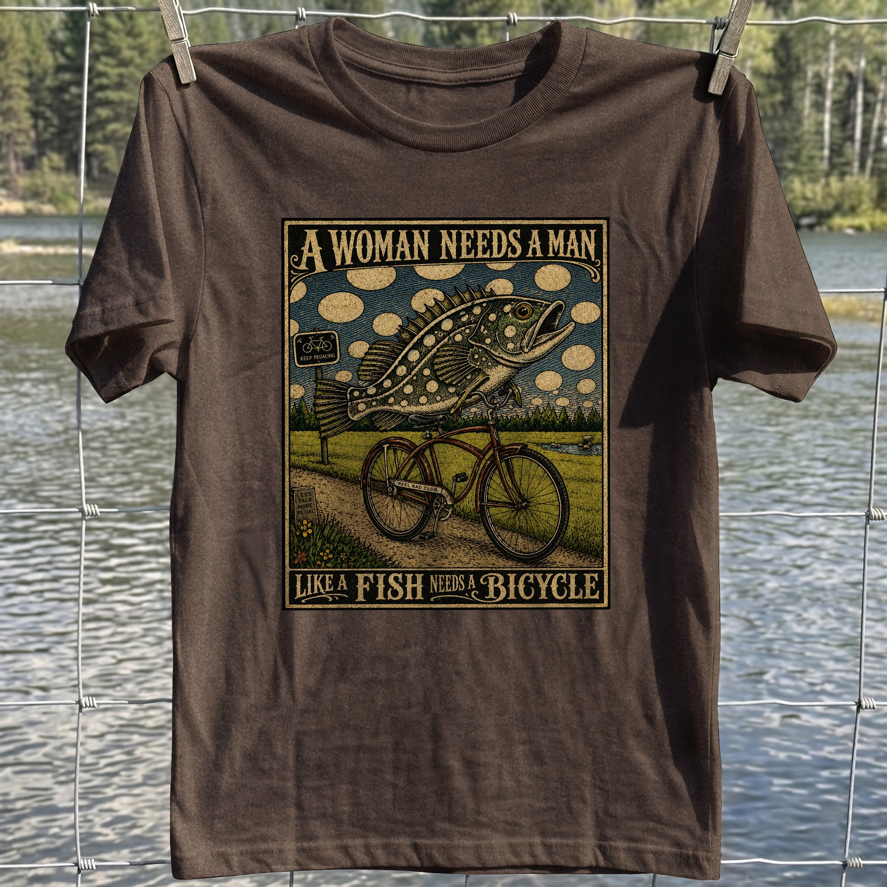 Fish Needs Bicycle T-shirt