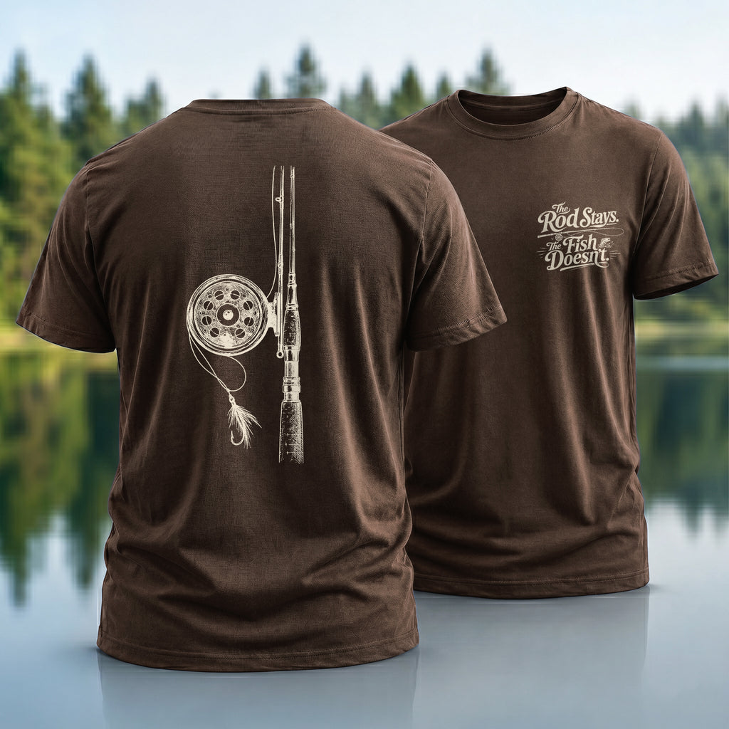 The Rod Stays The Fish Doesn’t T-shirt
