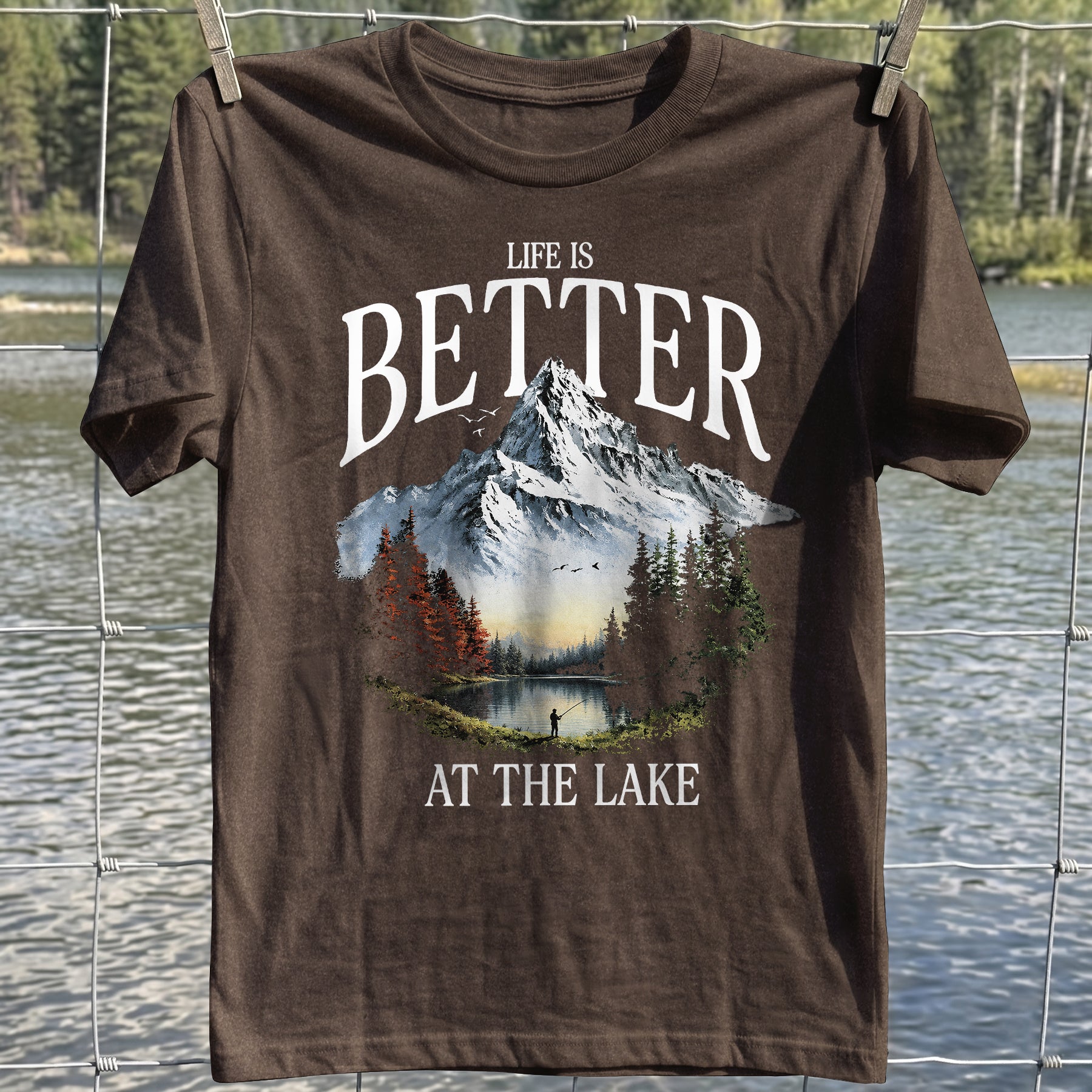 Mountain Lake Fishing T-Shirt