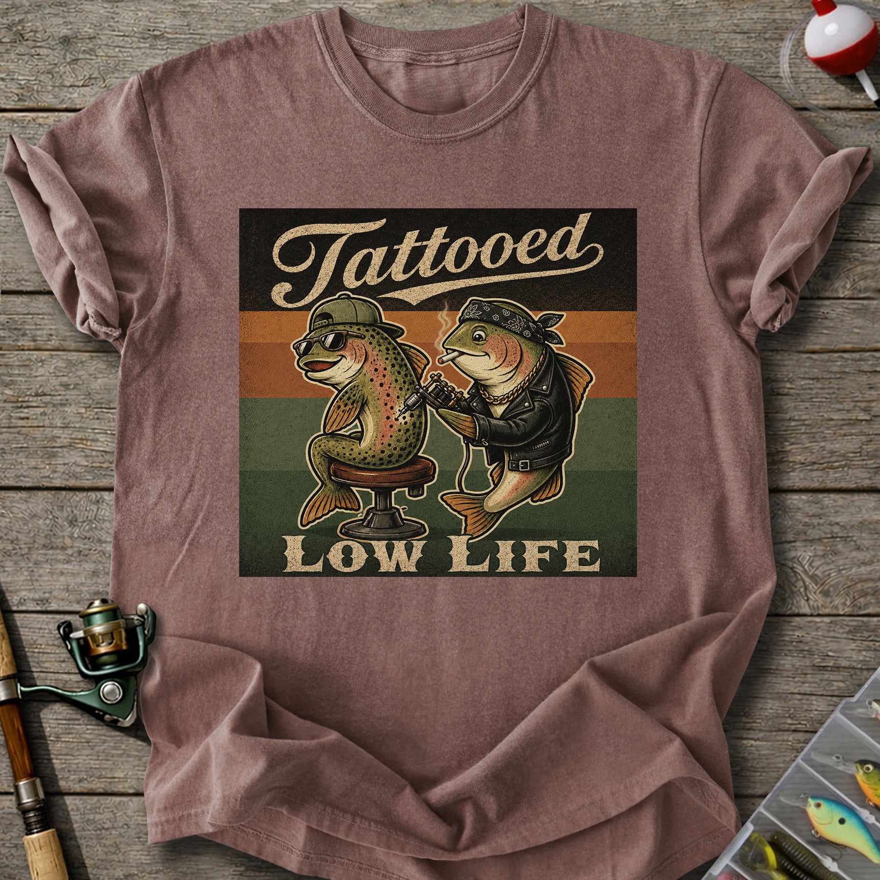 Retro Tattoo Fish T-shirt