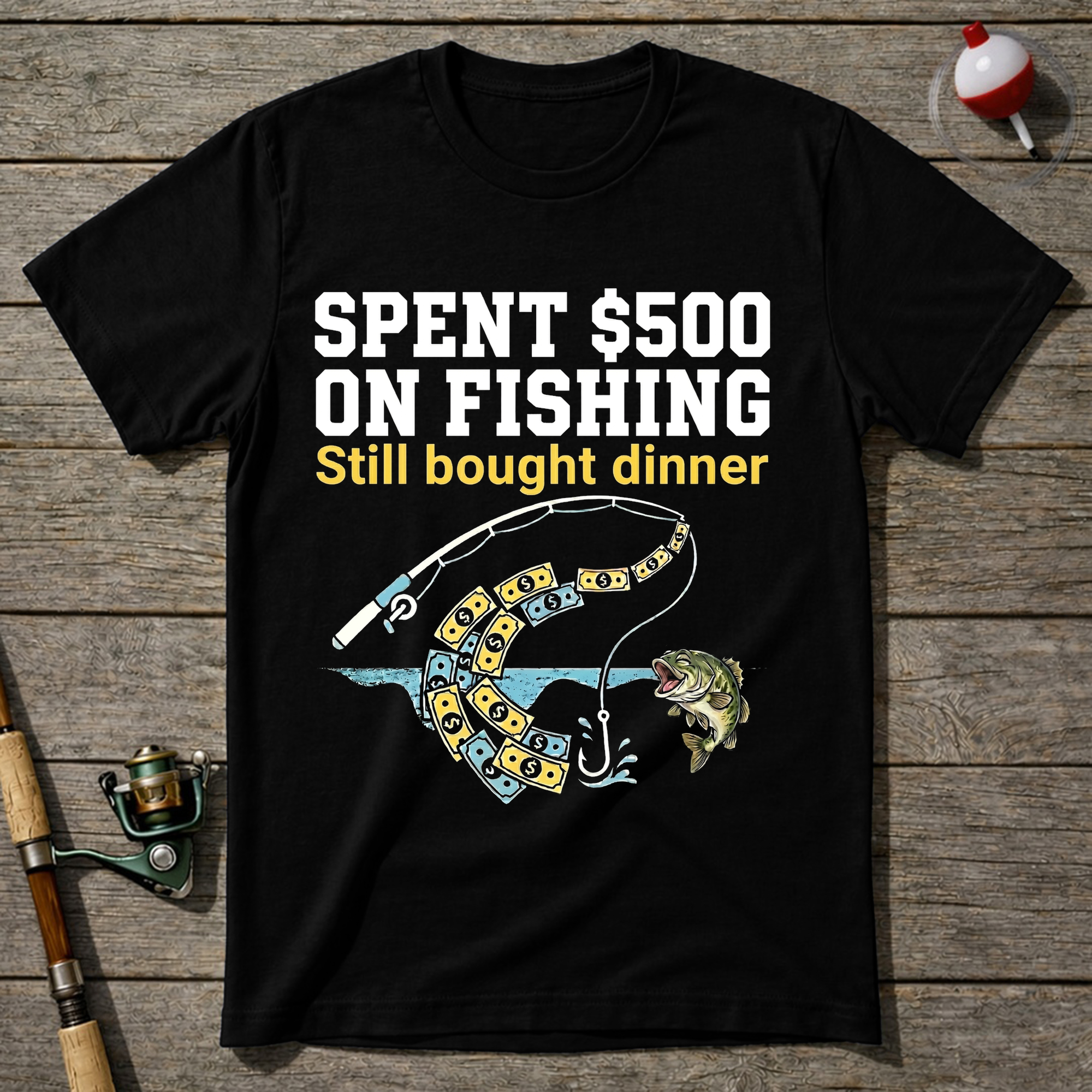 Expensive Bad Fisherman T-Shirt — Black