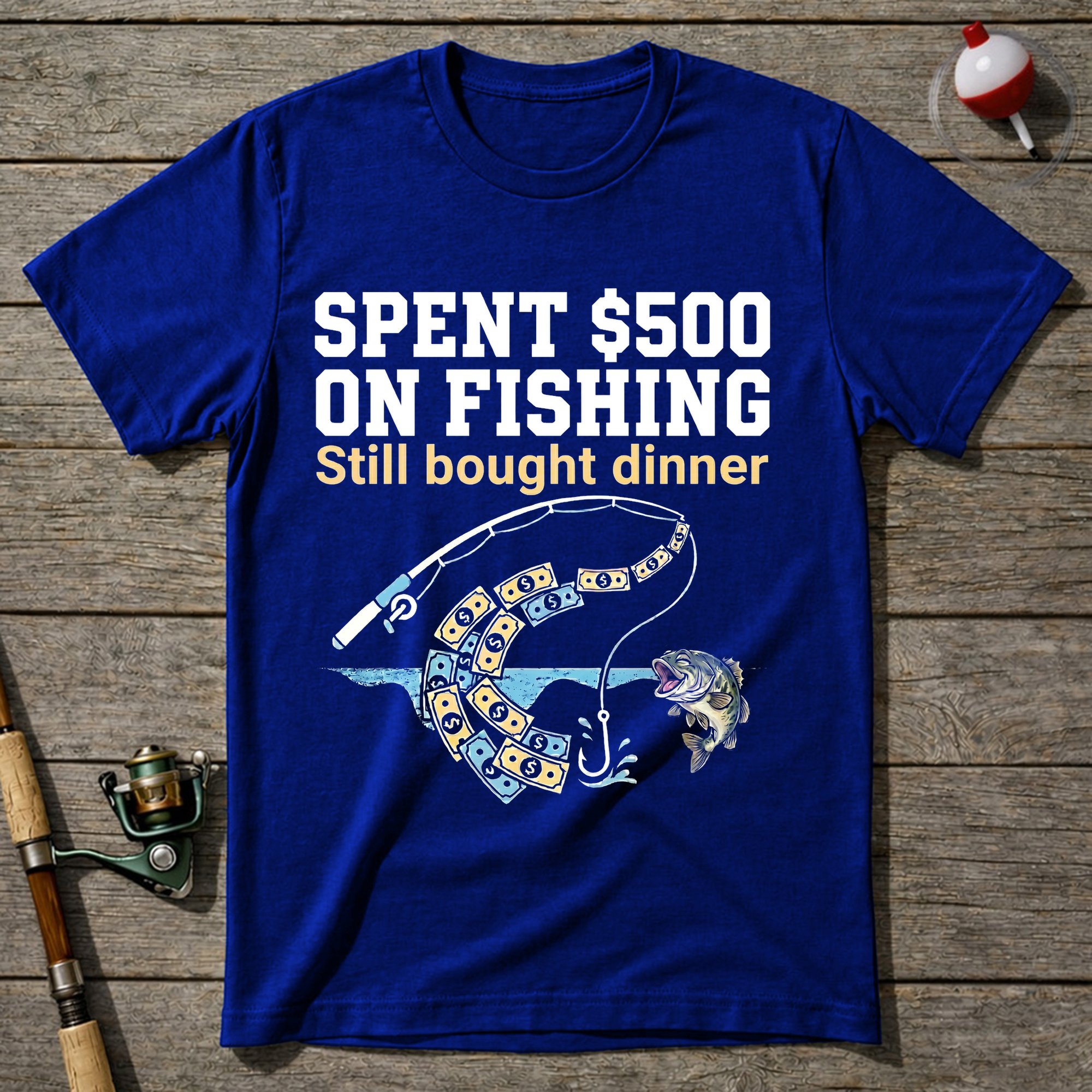 Expensive Bad Fisherman T-Shirt — Royal Blue
