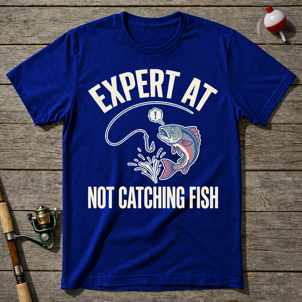 Expert At Not Catching Fish T-Shirt — Royal Blue