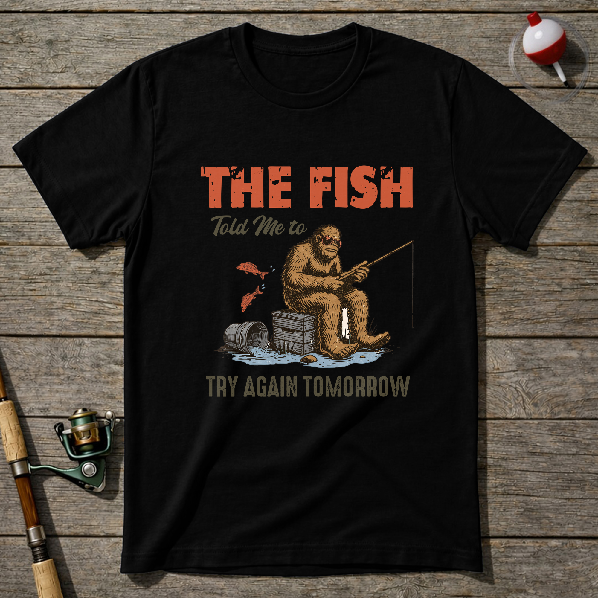Fish Told Me T Shirt T-Shirt — Black