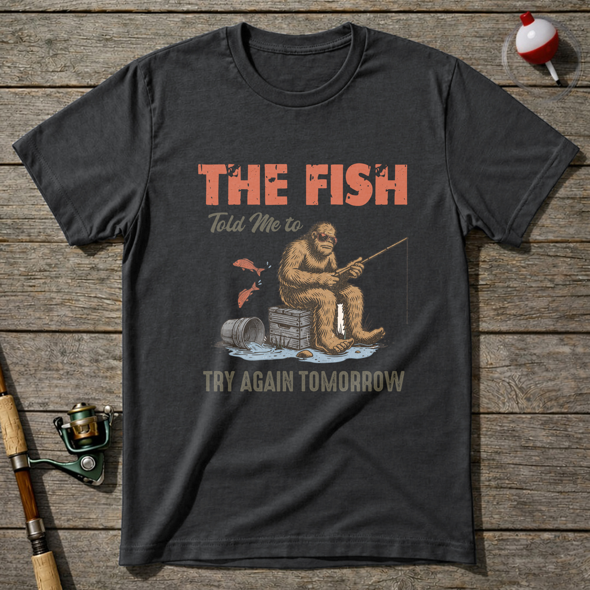 Fish Told Me T Shirt T-Shirt — Charcoal