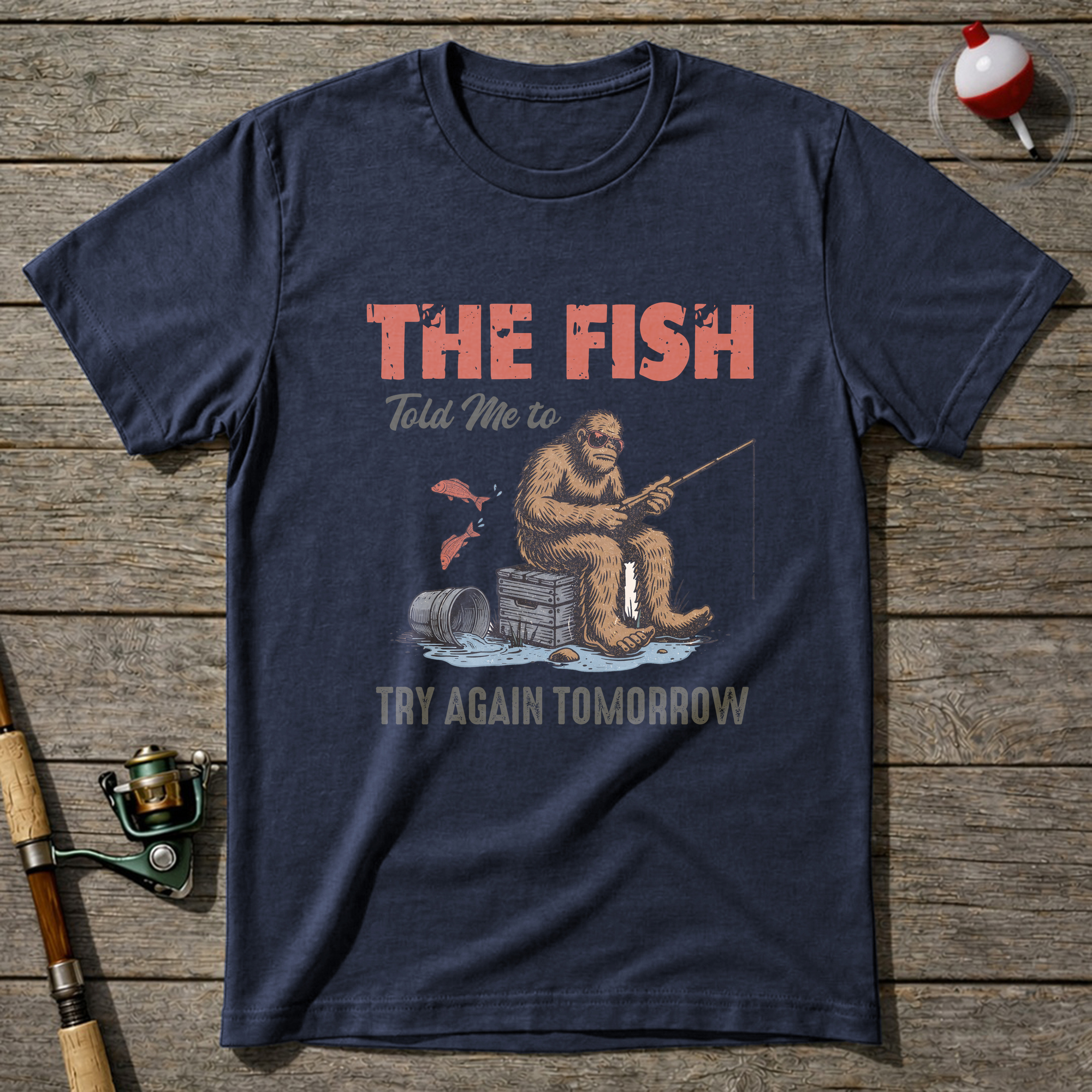 Fish Told Me T Shirt T-Shirt — Heather Navy