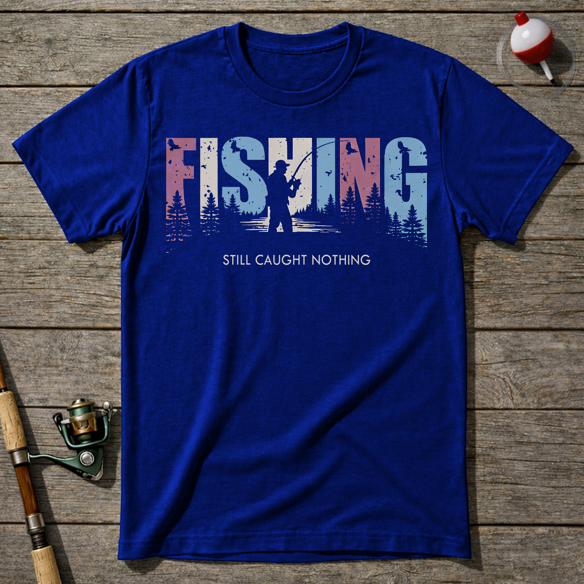 Fishing Nothing T-Shirt — Royal Blue
