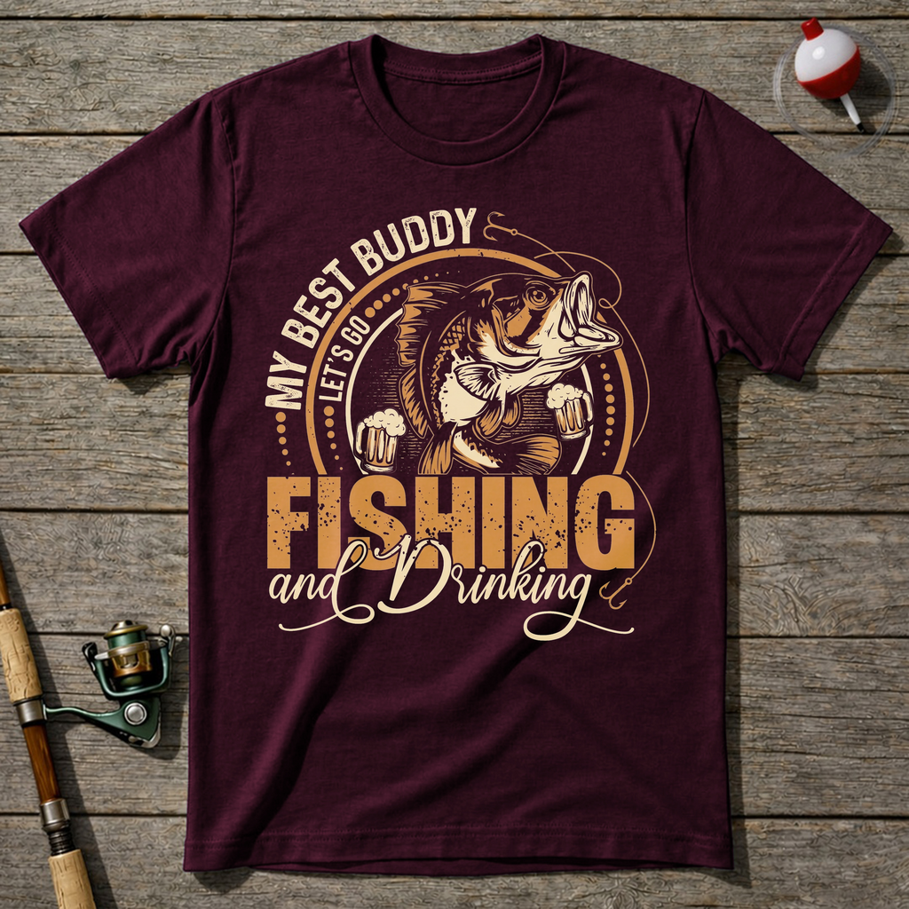 Fishing And Drinking Buddy T-Shirt