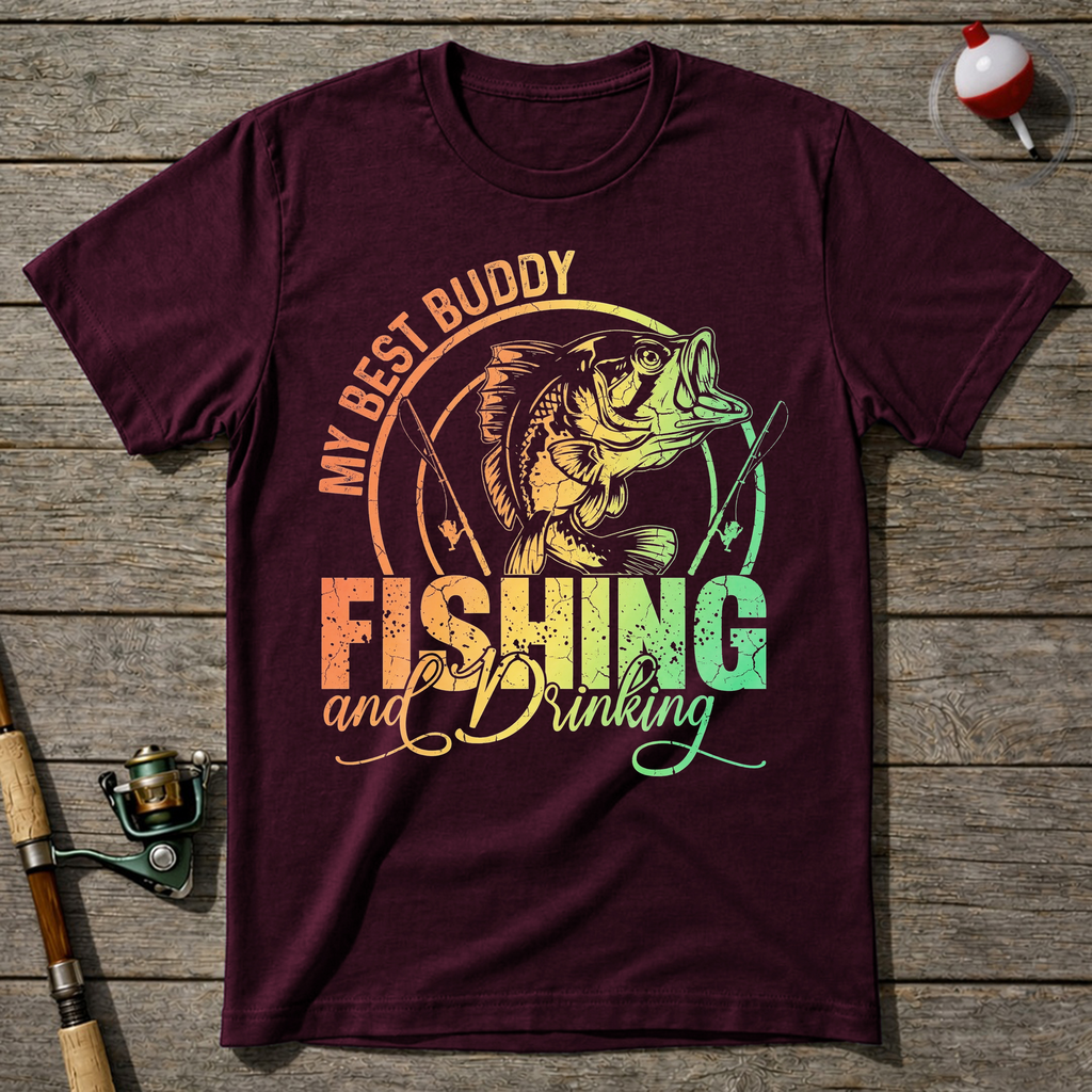 Funny Fishing And Drinking T-Shirt