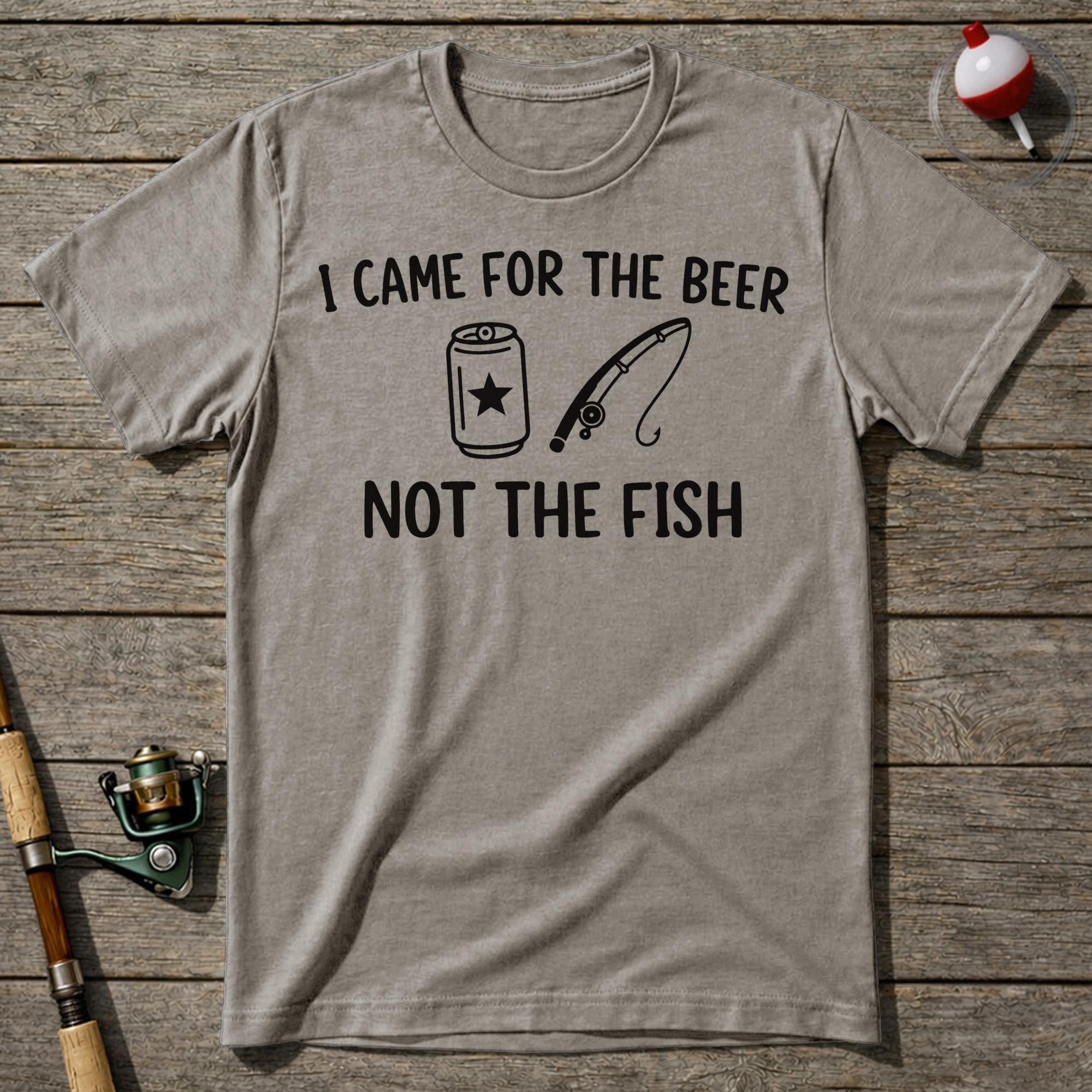 Funny I Came For The Beer Fishing T-Shirt — Sand
